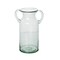 Transpac Clear Glass Double Handle Tall Vase, 11.41" Decorative Jug, Indoor Tabletop, Food Safe, Everyday Use, Clear Color